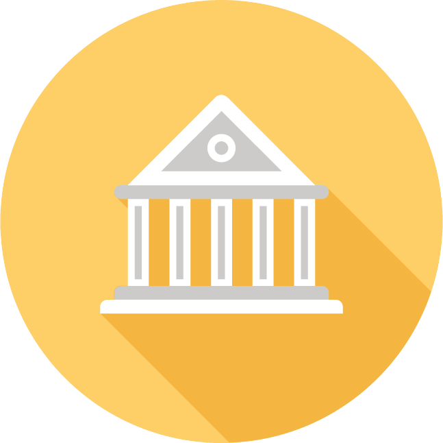 Icon of a building/monument representing the Dept of State