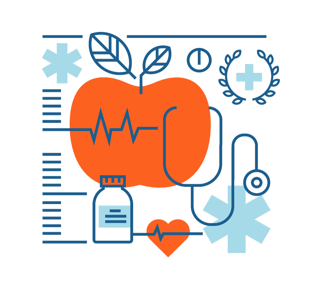 medical icons nestled together
